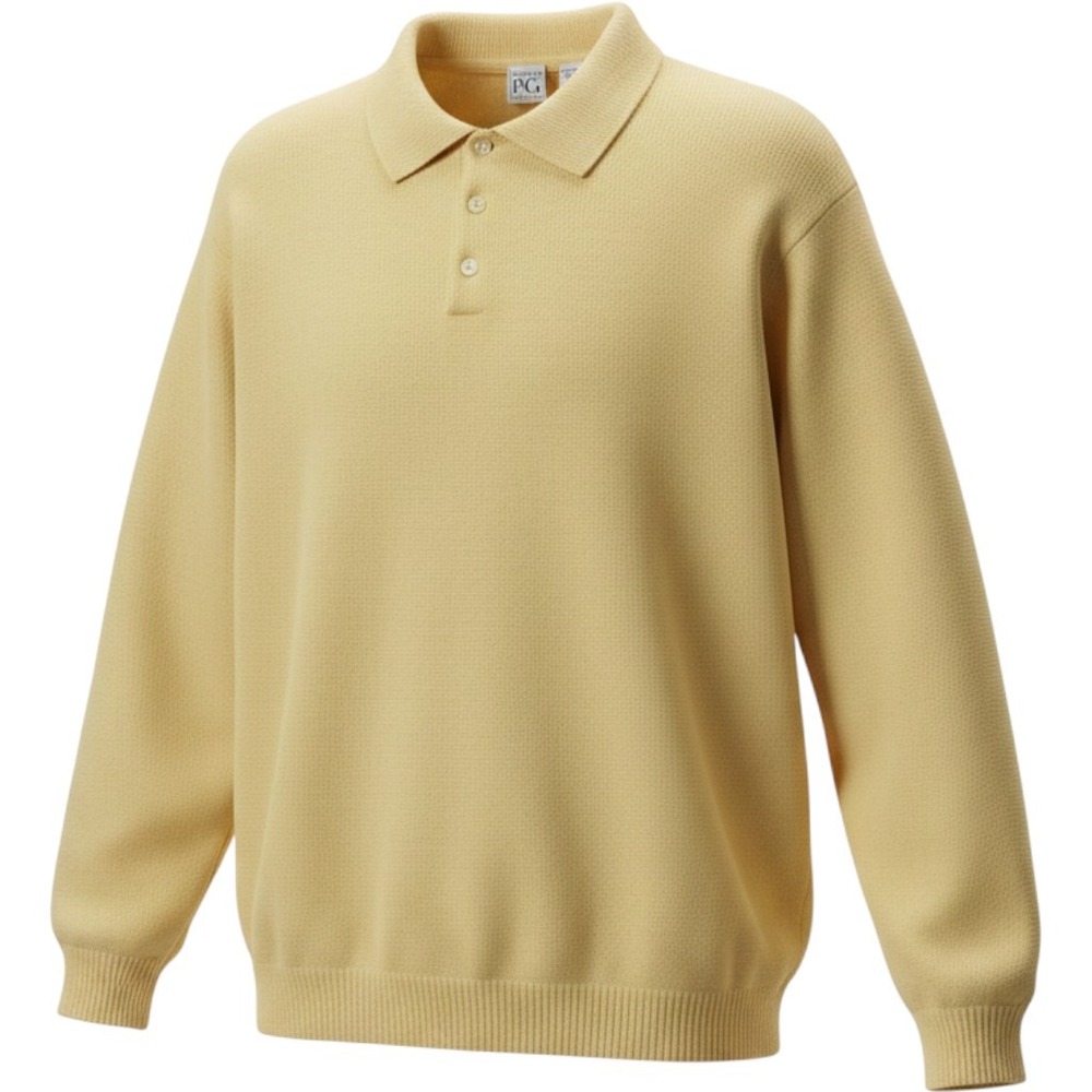 Field Gear Cashmere Polo Sweater Mens XXLT Yellow 100% Cashmere Knit